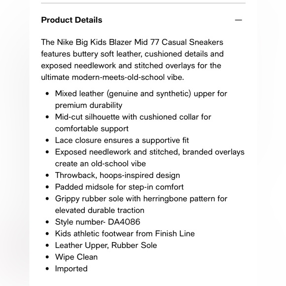 Nike Blazer mid 77 sneakers youth size 5.5 women’s size 7.5 BIG KIDS WOMENS boys - Picture 4 of 12